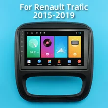 2 דין אנדרואיד רכב רדיו סטריאו עבור רנו Trafic 2015 2019 Autoradio GPS ניווט לרכב מולטימדיה נגן ראש יחידה אודיו אוטומטי