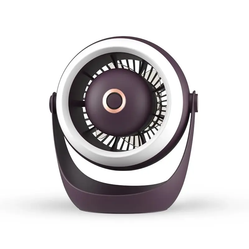 Wall Mounted Desktop Turbo Fan Outdoor Night Light Small Fan Portable USB Rechargeable Lighting Electric Fan