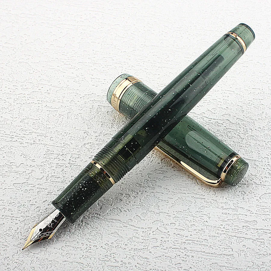 Jinhao 82 Fountain Pen Acrylic Ink Pen Spin Golden EF F Nib Elegante Business Office School Supplies Writing Pen Stationery 3