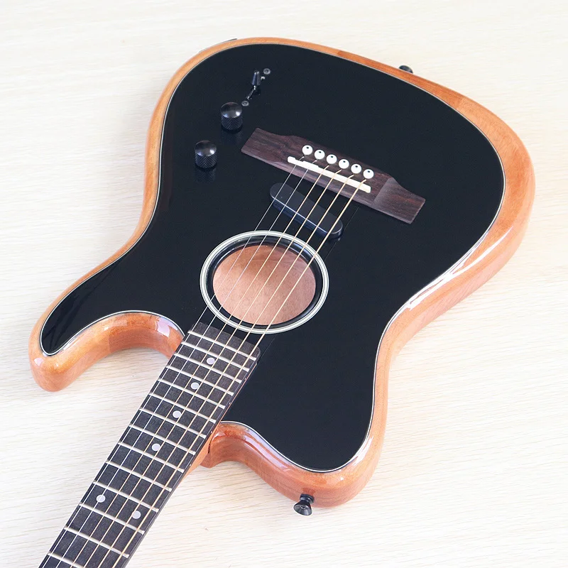 6 String High Gloss Acoustic Semi Hollow Body Electric Guitar Canada Maple Neck In Stock Guitar Accessories