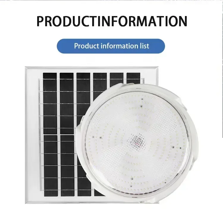 Description Picture 2 of item2024 Solar lights Indoor Home Top Ceiling House Outdoor Garden pandent light Panel Lamp Fixture For Corridor Garden Living Room