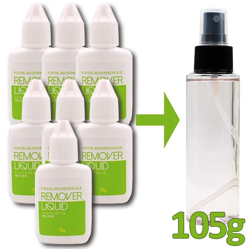 Original Korea Liquid Gel Remover Eyelash Extension Glue Removing Eyelash Extensions Beauty Health Makeup Tools 7PCS 105g wig glue remover