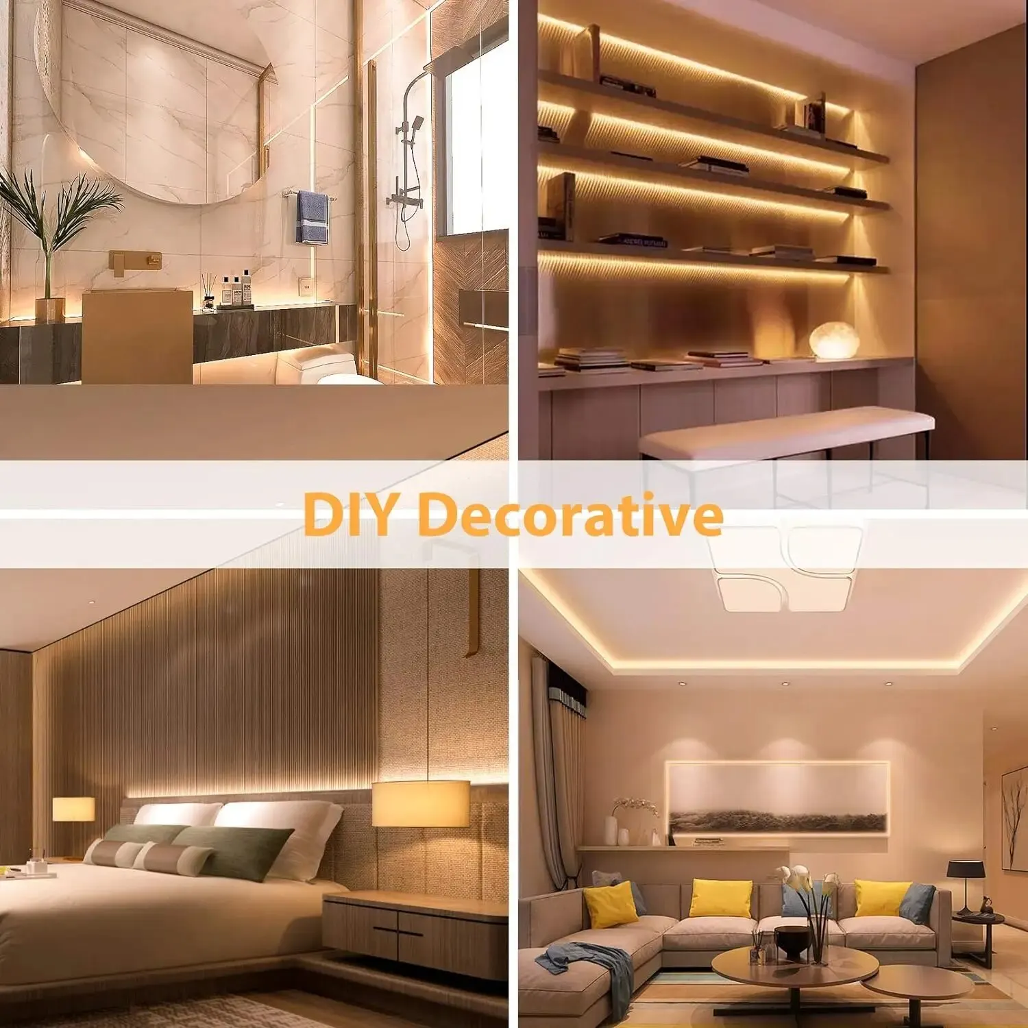 LED Strip Light 1m/2m/3m Waterproof 5V USB COB Flexible Dimmable for Indoor and Outdoor Bedroom