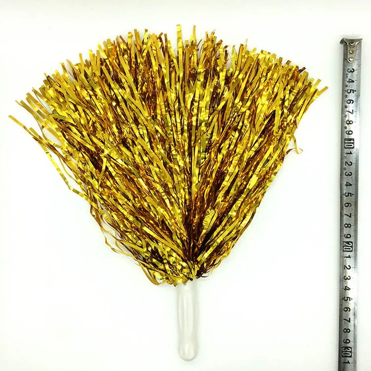Description Picture 6 of item1Pc Cheerleading Pom Poms for Kids Adults Non-Fading Metallic Streamer Pompoms Cheerleader Hand Flowers Dancing Team Sports