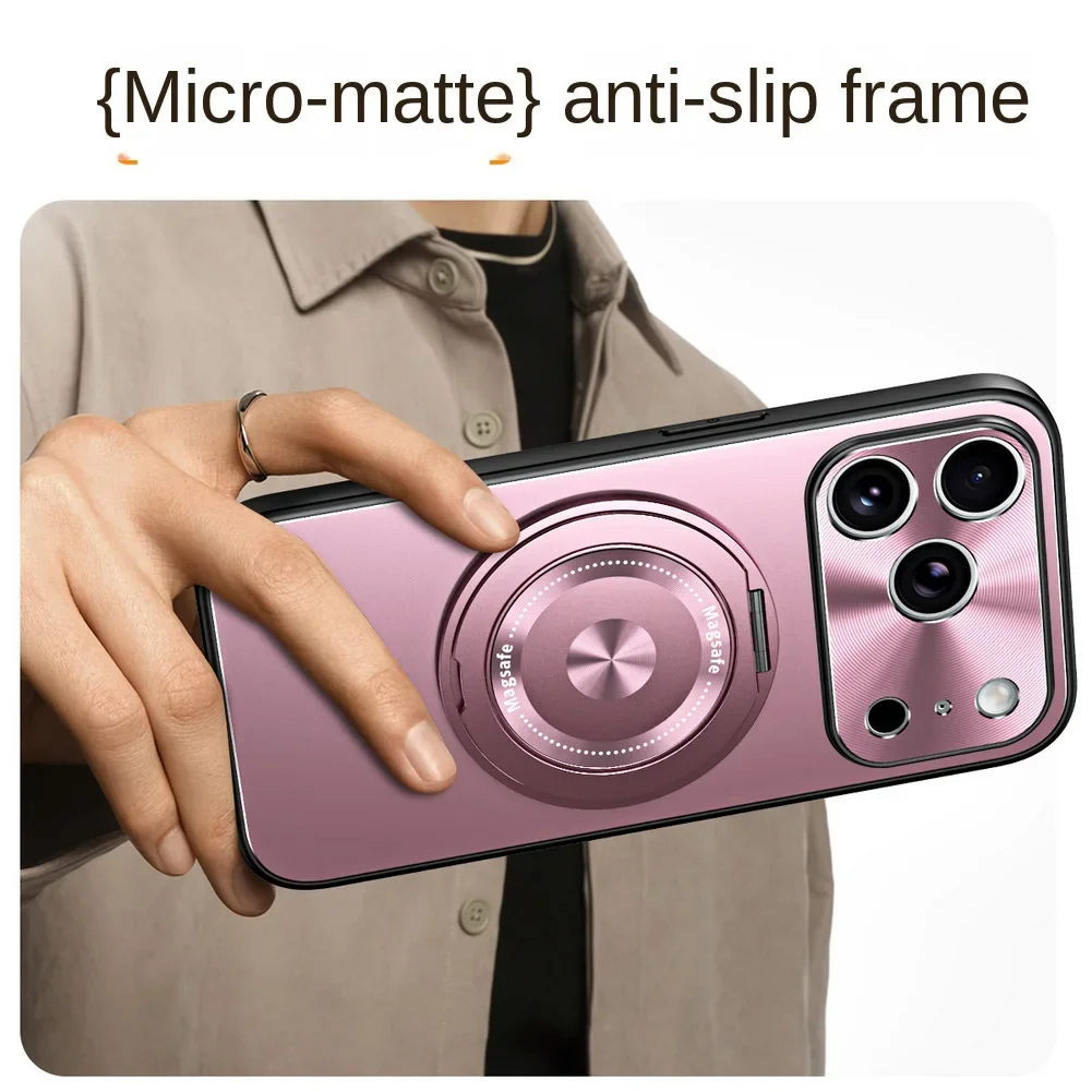 Magnetic Rotating Kickstand Phone Case with Hard Bumper