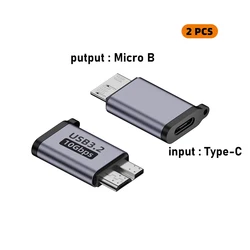 USB C 3.0 Micro B to Type C Female Adapter for Laptops and External Hard Drives (F Type C to Micro B2)