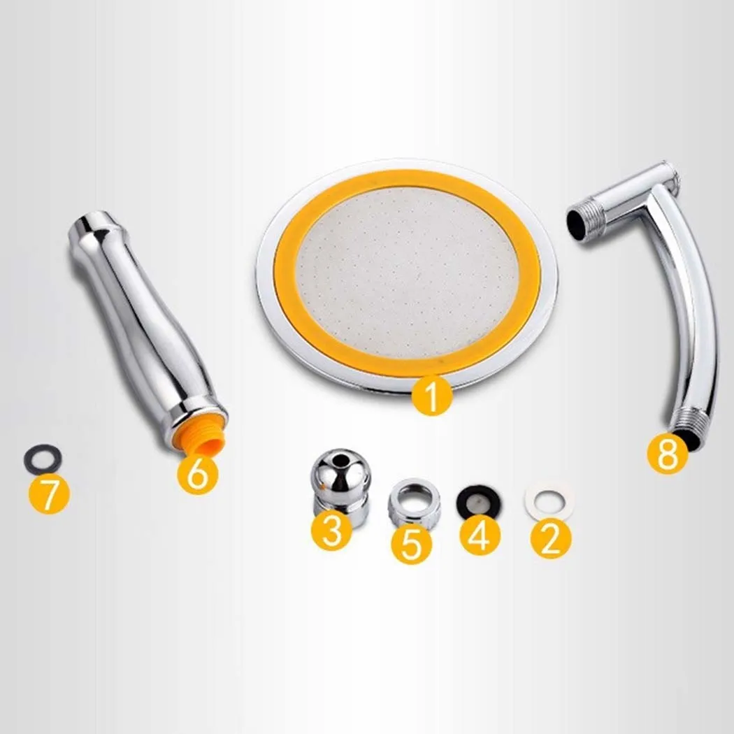 

360Rotatable Shower Head 6 Inch Ultra-thin Supercharged Handheld Shower Head Rainfall Shower Set For Bathroom Shower Accessories