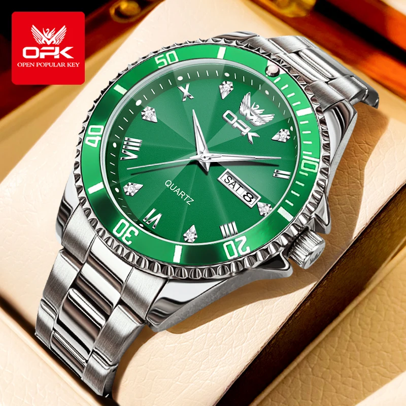 OPK Brand Men's Luxury Gold Waterproof Wristwatch