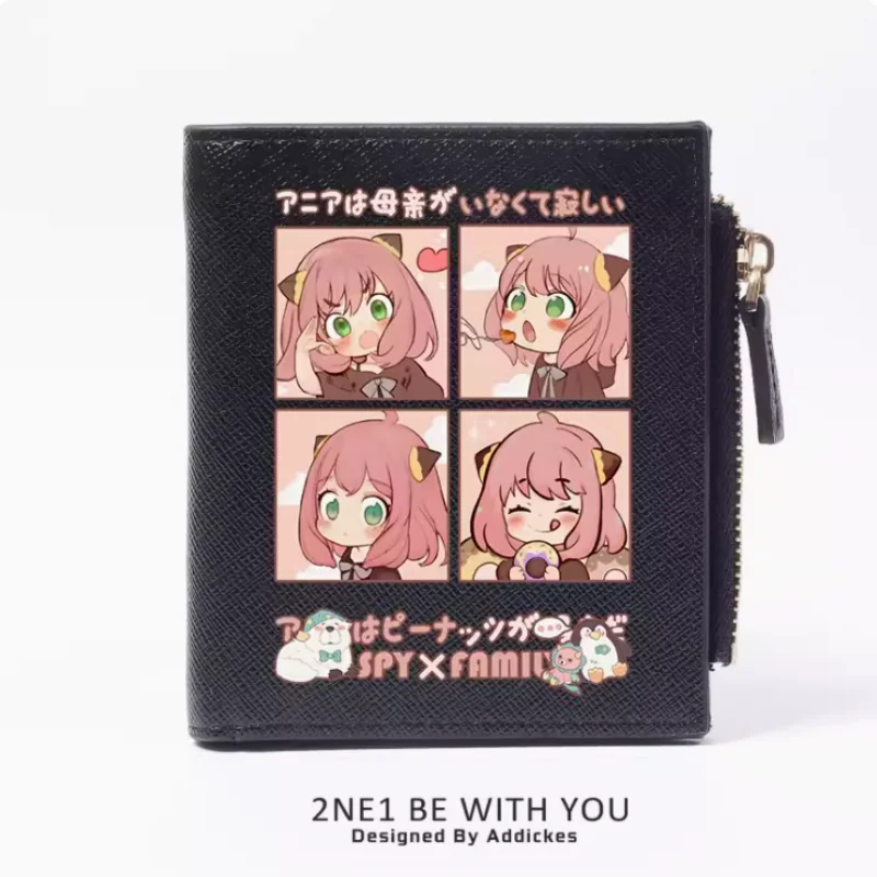 Anime Spy Family Anya Forger  Zipper Fashion Wallets PU Purse Card Holder Money Bag Gift B296 Cosplay