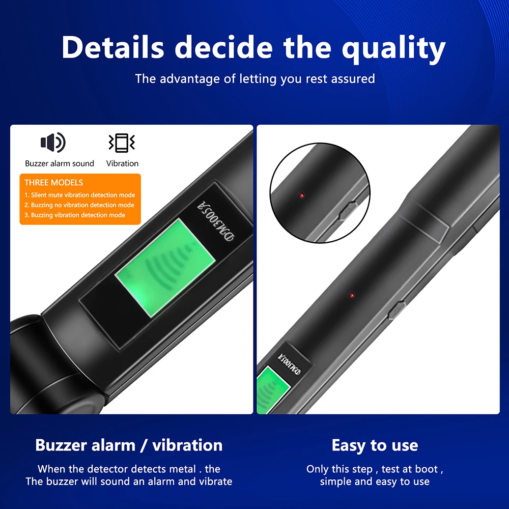 Metal Detector High Sensitivity Gold Silver Search Treasure Getector Metal Finder 360 Degree Handheld Alarm Coil Detect Tools