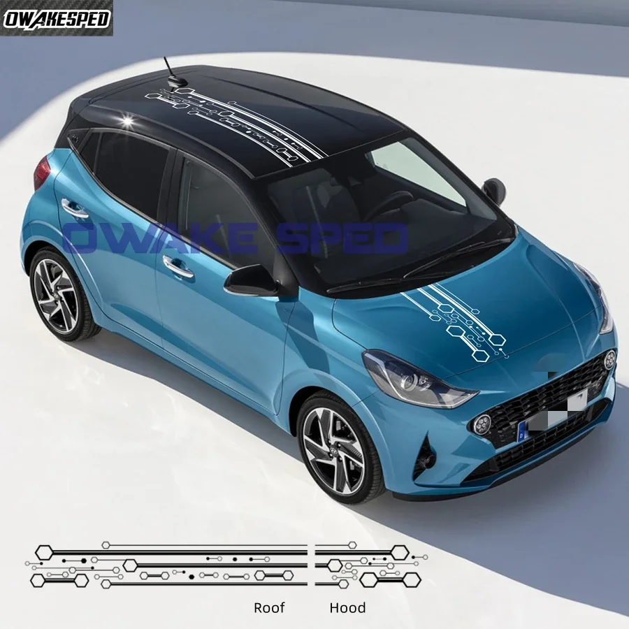 2pcs-Racing-Sport-Stripes-For-Hyundai-i10-Car-Body-Hood-Roof-Decor ...