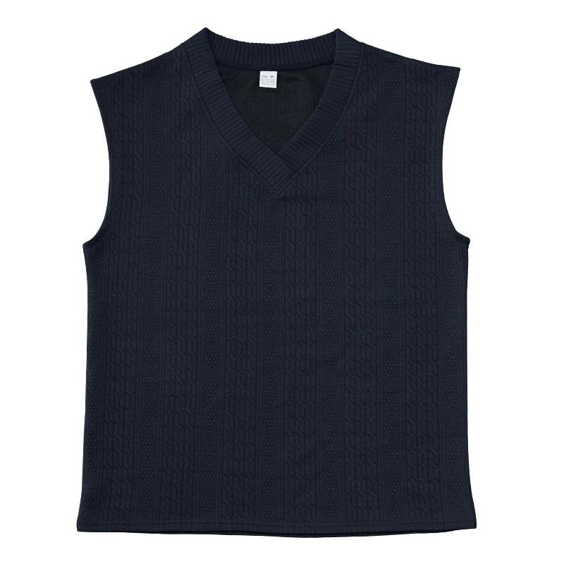2024 Summer New Men's Set Quality Jacquard Knit Casual Sleeveless V-neck Vest Top Shorts Two-piece Men's Clothing Free Shipping S19d7063426604ac58b5e0bd50b197adba