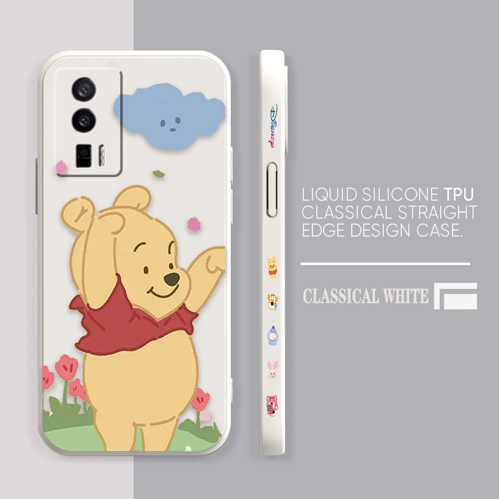 thumbnail image 1 of Case For Redmi K60E K60 K50 K40S K40 K30 9A 9 8A 8 10 Pro 4G 5G Colour Simple Liquid silicone Case Piglet Winnie the Pooh Bear, 1 of 5