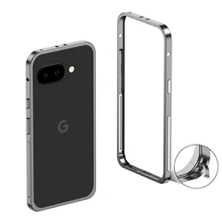 Premium Aluminum Alloy Cooling Bumper Case with Metal Frame - Google Pixel 9a (Grey)