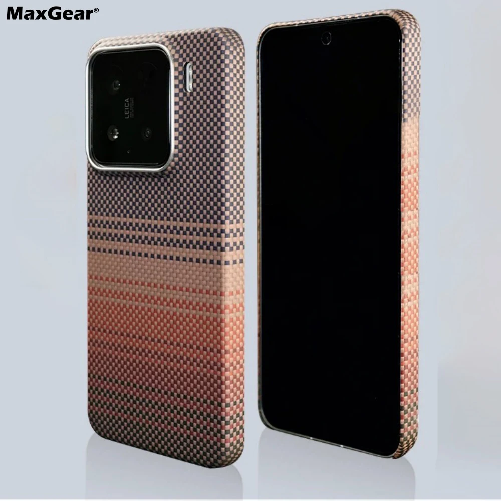 Ultra-Thin Carbon Fiber Pattern Case - Matte Magnetic Wireless Charging Shockproof Cover