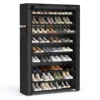 SONGMICS Shoe Rack, 9 Tier Shoe Organizer with Nonwoven Fabric Cover, Shoe Storage Shelf for 40-50 Pairs of Shoes, Entryway 1