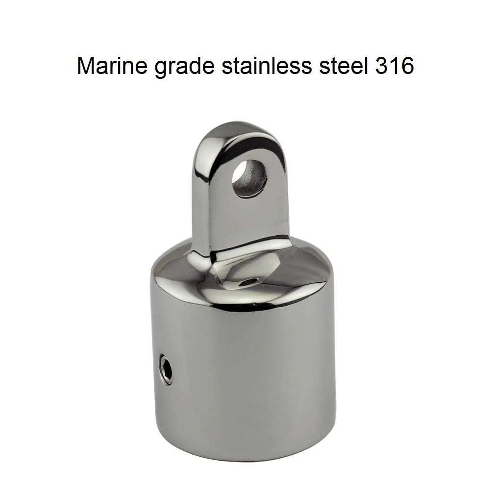 Top Cap Stainless Steel 316 Boat Bimini Hardware Mirror Polish Marine Bimini Tops Fitting Hardware 2PCS