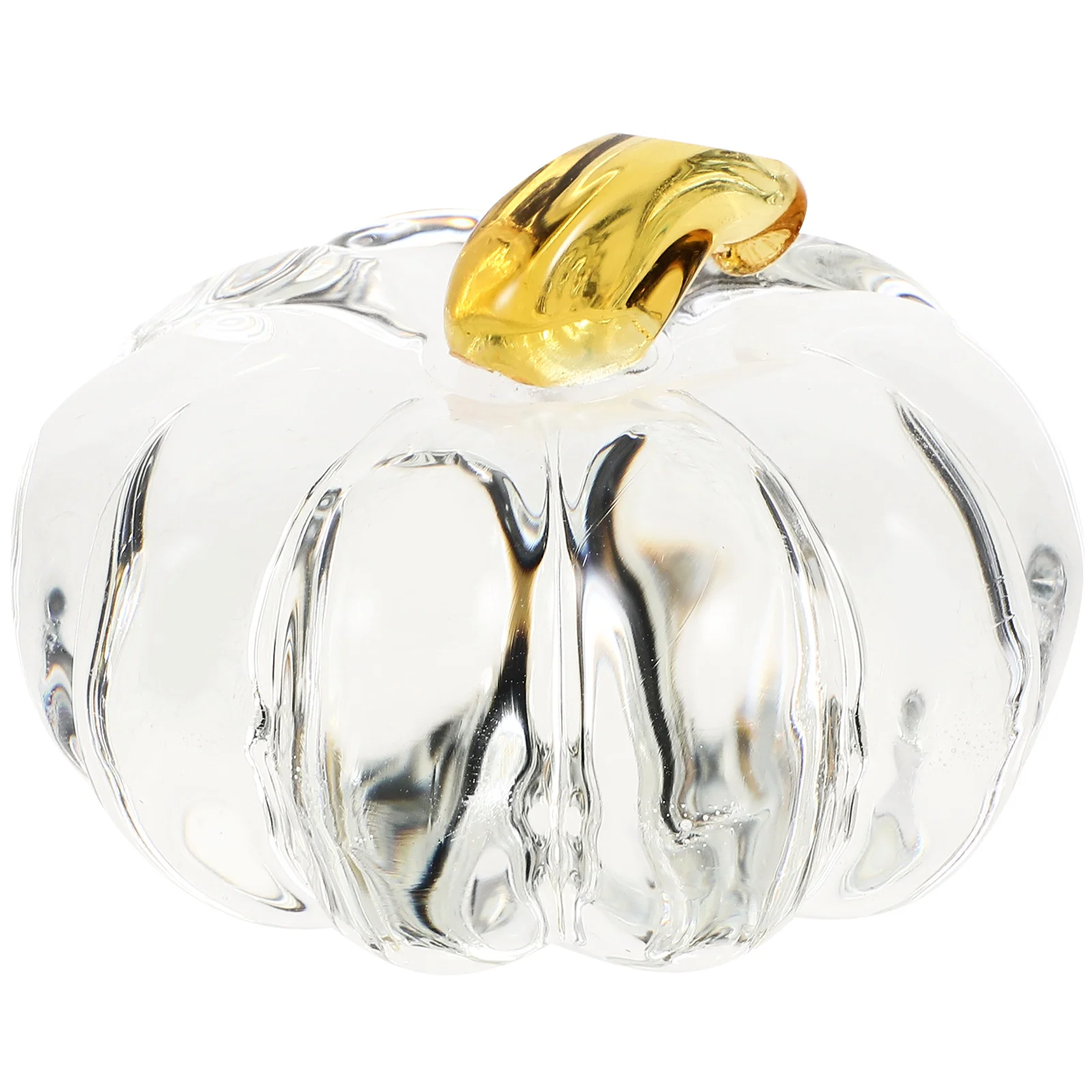 

Household Clear Crystal Pumpkin Ornament Small Pumpkin Craft Crystal Pumpkin Statue