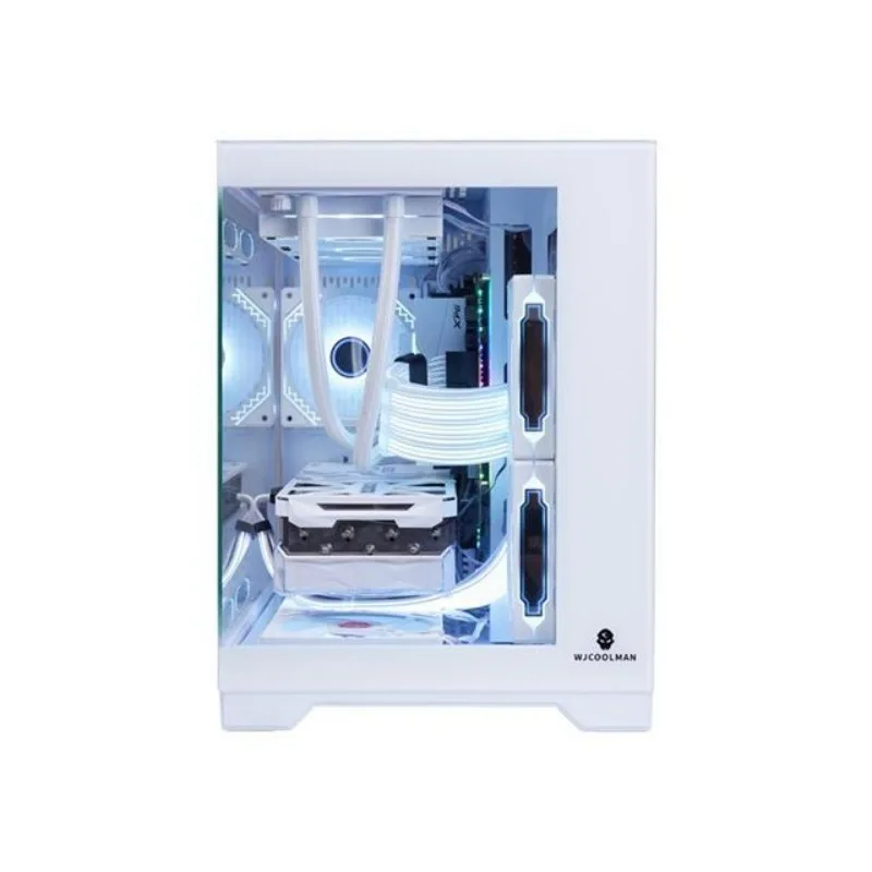 WJCOl'hyMAN-&Eacute;tui en verre transparent Lone Kokor, version Guardian am&eacute;lior&eacute;e, 2 c&ocirc;t&eacute;s, support ATX, conception &agrave; haut d&eacute;bit d'ai