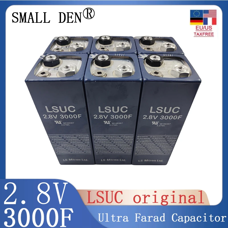 

LSUC original Super Farad Condensator 2.7V 2.8V 3000F 55*55*155mm Lange Voet 2.8V 3000F Supercondensator Voor Auto Auto Voeding