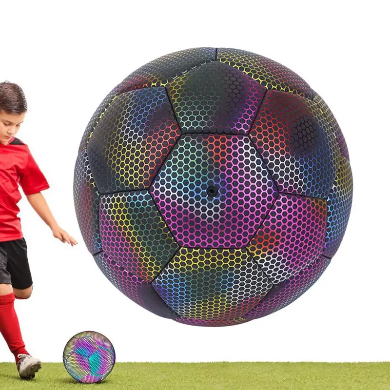 

Chroma Soccer Ball Luminous Outdoor Team Train Reflective In The Dark Footballs Ball For Student Teenagers Night Football