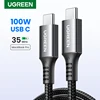 UGREEN PD100W USB Cable Type C to Type C for MacBook iPhone 17 16 Samsung PD100W USB Type C Fast Charging Cable Cord QC4.0 USB C