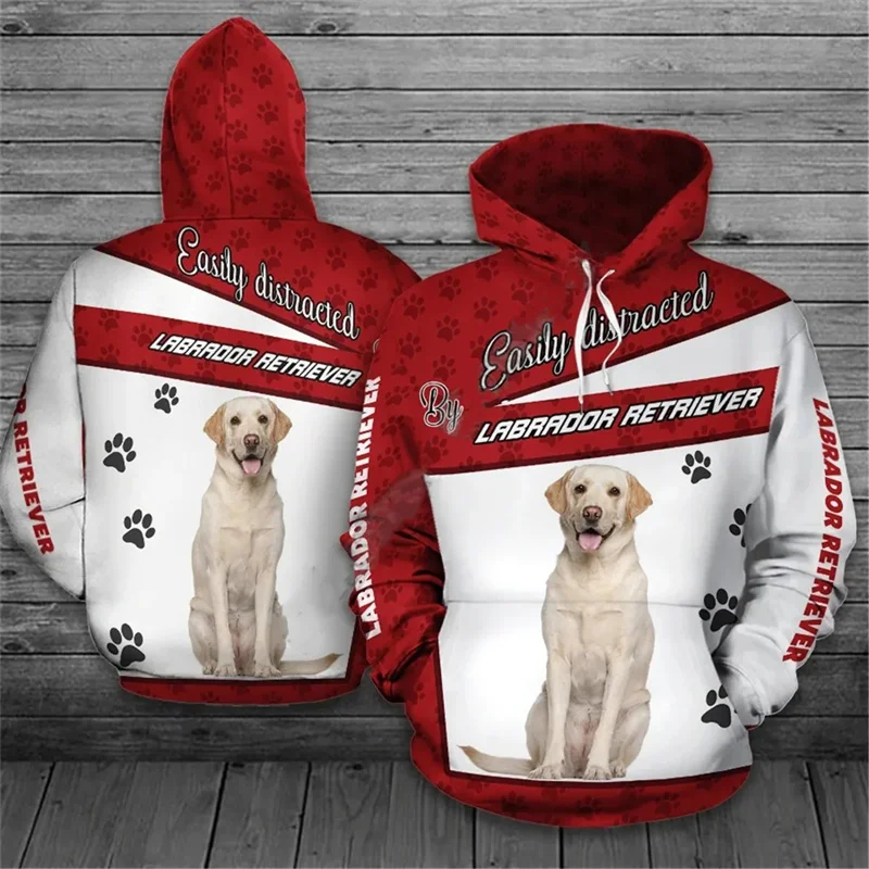

Cute Labrador Retriever Graphic Sweatshirts Funny Animal Dog 3D Printed Hoodies For Men Clothes Casual Women Pullovers Hoody