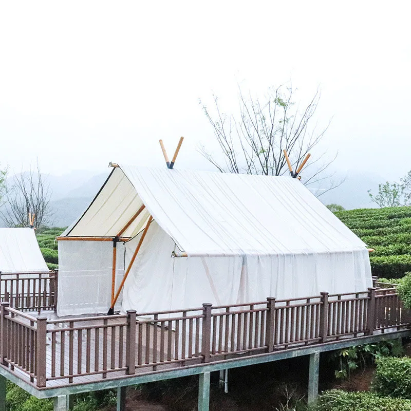 Outdoor Hotel Large Tent White Gauze Wedding Tent Resort Tourist Camp Camping Double-Layer