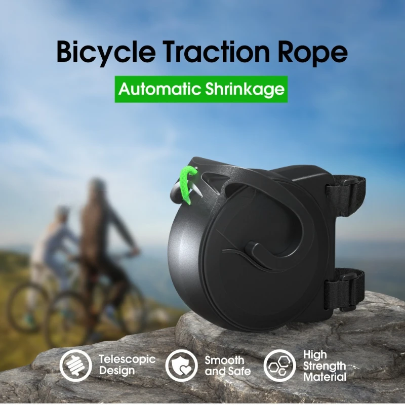 High-Strength, Stretchable Tether for Smooth and Safe Bicycle Towing