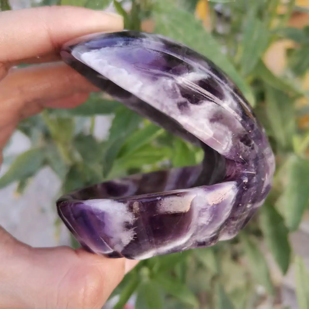 

Ocean Shell Natural Dream Amethyst Scallop shaped Table Ornament