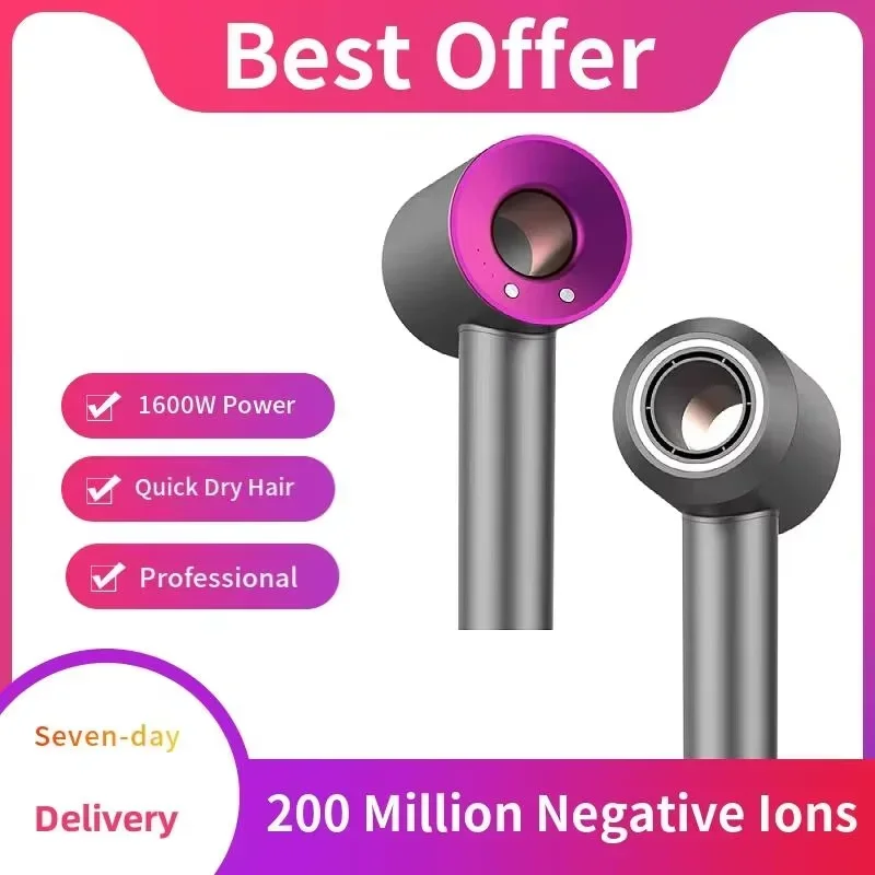 EU 1.8M Professional Bladeless High-Speed Hair Dryer Home Negative Ion Silent Hair Dryer Multi-Functional Styling hair styling tool