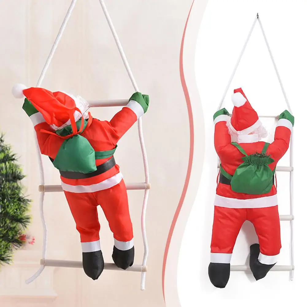 

Новогоднее украшение для дома, подарок на Рождество, новинка 2024, подвески Санта Клауса на стену для скалолазания, подвески для детей, новогодняя игрушка, кукла B9O5