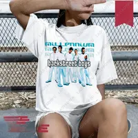 Backstreet Boys Millennium Tour Musique Vintage Tshirt Hommes Femmes Hipster Populaire Hauts Mode D'été Streetwear Unisexe T-shirts Cadeau 1