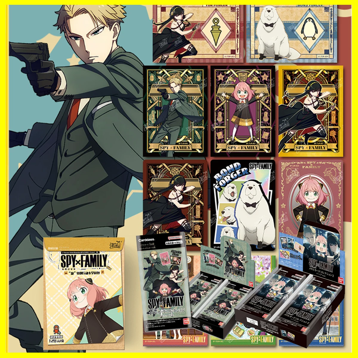 

Новинка 2024, шпионские открытки KAYOU Bandai X, оригинальные японские коллекционные металлические открытки, редкие подарки, коллекция сюрпризов, подарки