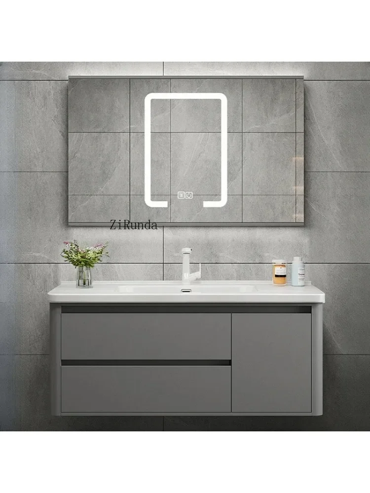 Smart Mirror Cabinets Vanity Combo Large Capacity Storage Bathroom Cabinets Simple Furniture Vanitorios De Bano FYBC