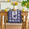 Talavera Floral Bird Mexican Linen Table Runners Mexican Dia De Los Muertos Fiesta Decor Dresser Scarf Party Dining Table Decor 2