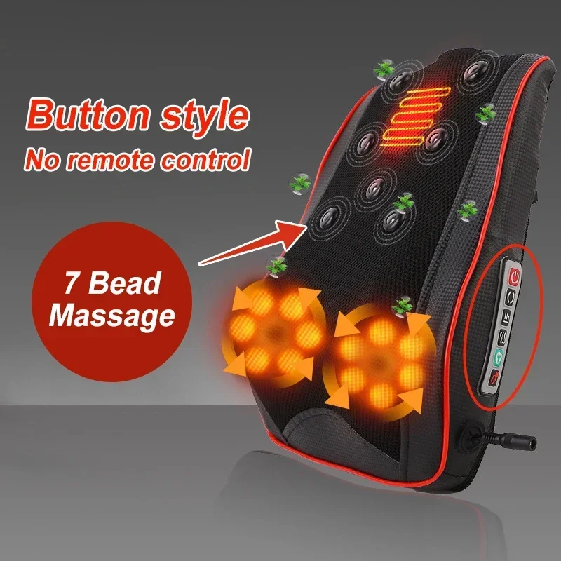 

Lumbar Massage Cushion Cervical Neck Kneading Multi functional Electric Instrument Spine and Back Heating Pillow