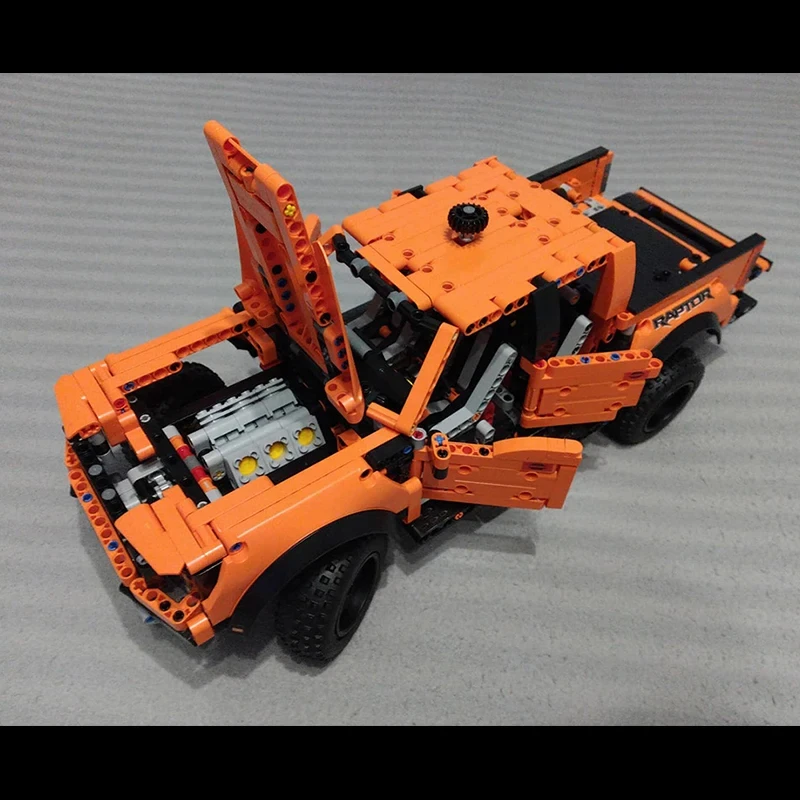 Technical 1:10 F-150 Raptor Off Road Car Building Blocks Pickup Vehicle Assemble Bricks Toys Gifts For Boy Kids 3