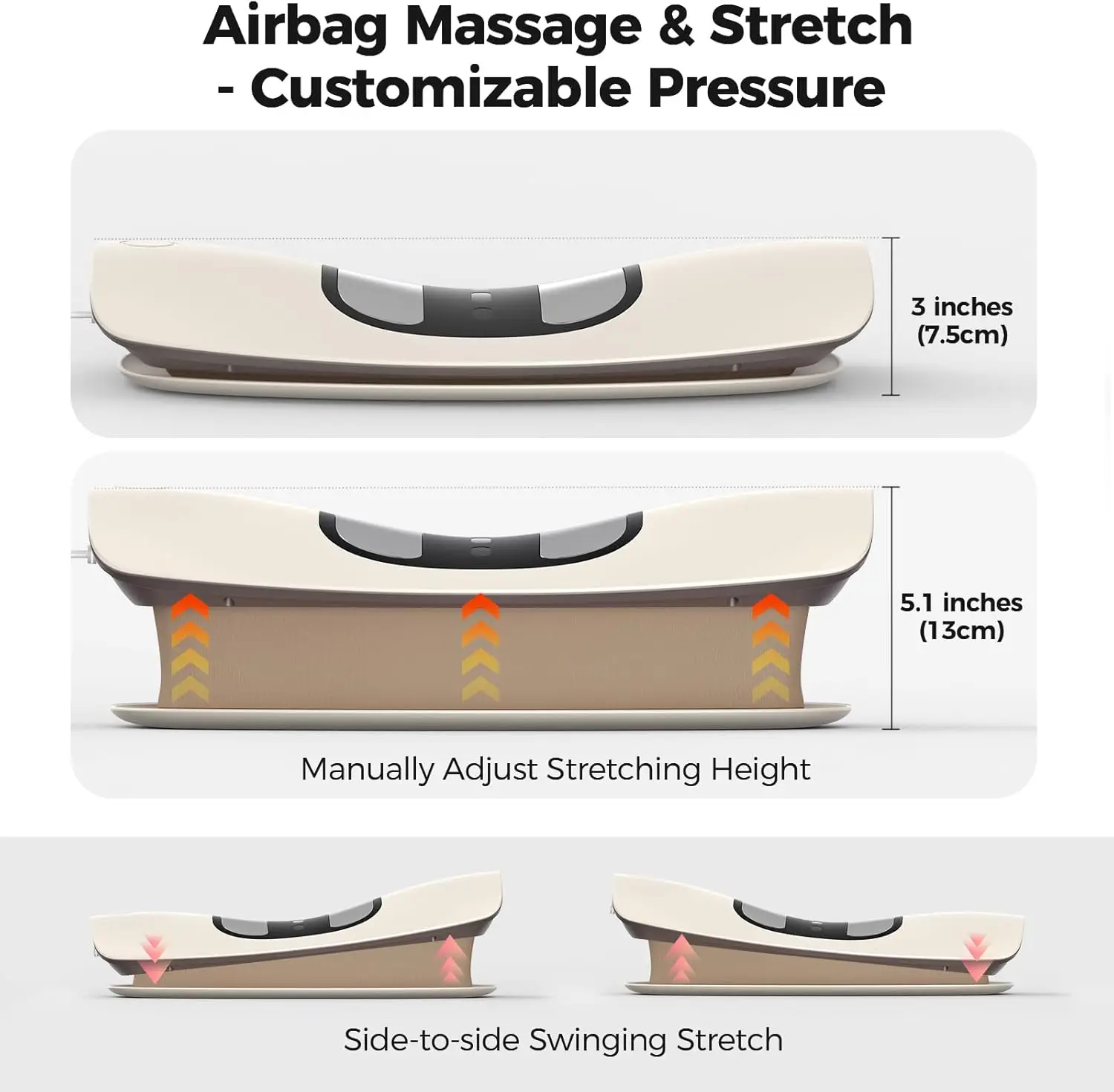Electric Waist Massager Lumbar Traction Device Back Stretcher Lumbar Spinal Support Machine with Dynamic Airbag Traction 4