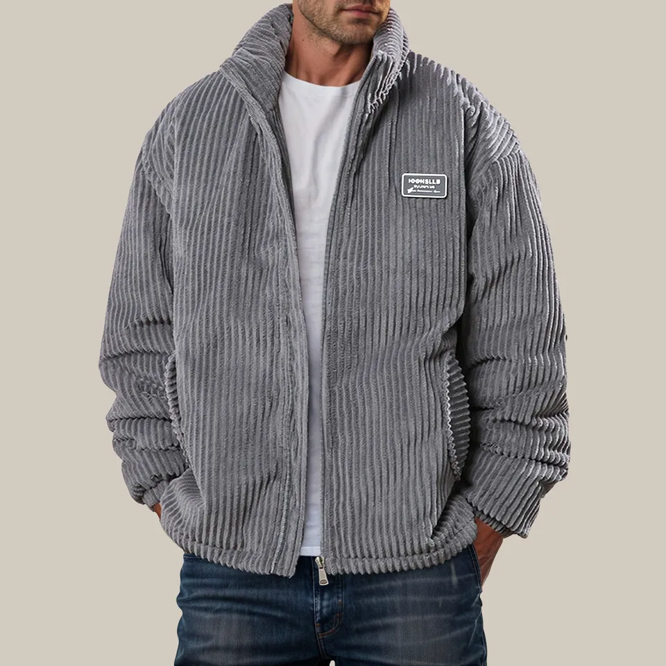 Mens Thickened Corduroy Winter Padded Jacket