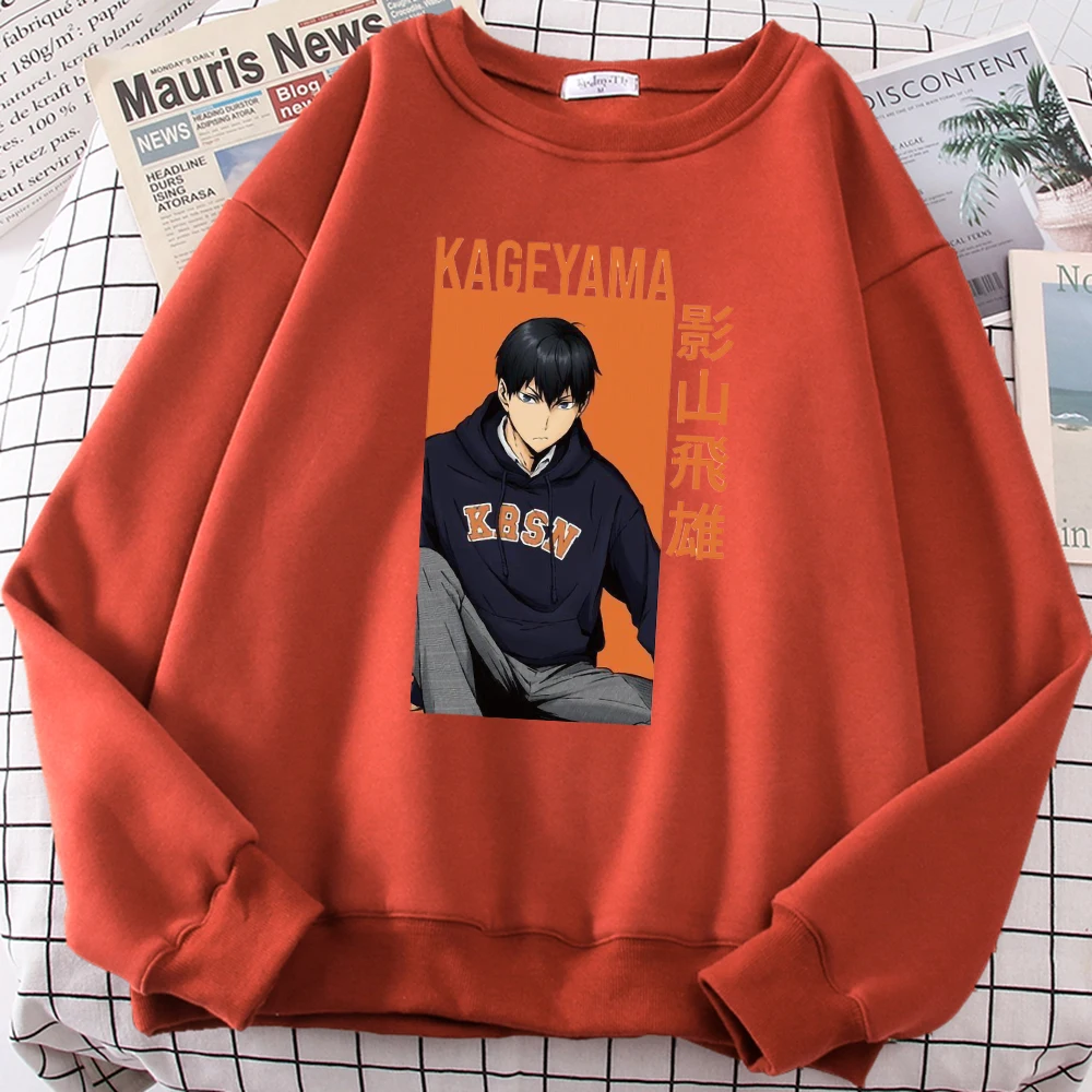 

Anime Haikyuu Kageyama Tobio Male Hoodie Hip Hop Sweatshirt Harajuku Casual Tracksuits For Men Comfortable Loose Streetwear