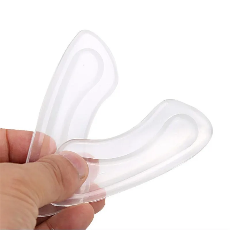 1Pair Silicone Gel Women Heel Inserts protector Foot feet Care Shoe Insert Pad Insole Cushion Massage Rear Foot Sticker