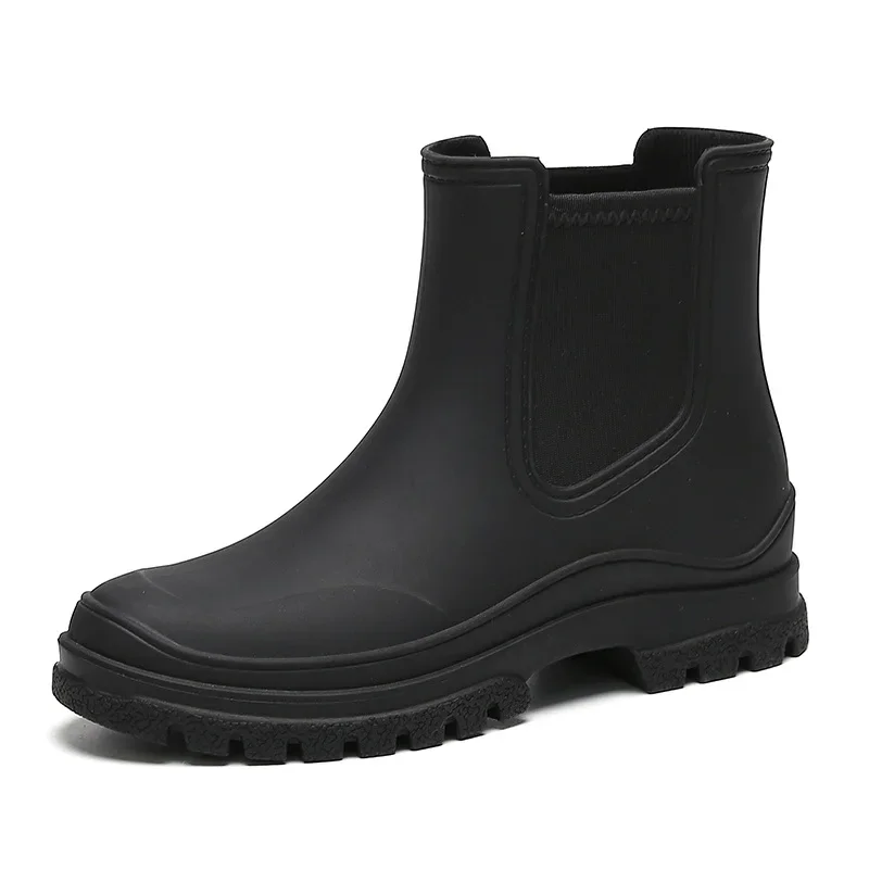 Bottes En Caoutchouc Pour Femme - Bottes En Caoutchouc Avec Talon Bloc - Bottes De Pluie Imperméables - Antidérapantes - Chaussures De Jardin - Bottes De Travail - Bottes De Travail - Bottes à