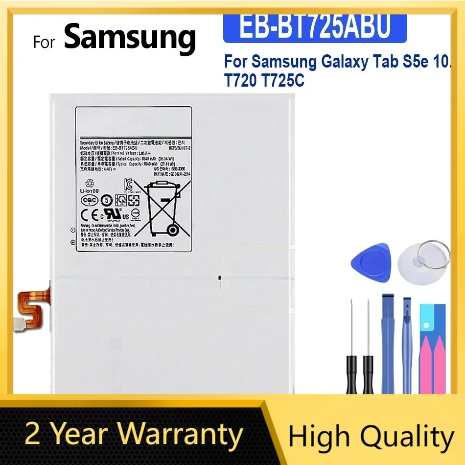 EB-BT725ABU Аккумулятор для планшета Samsung Galaxy Tab S5e 10,5 T720 T725C, 7040 мАч