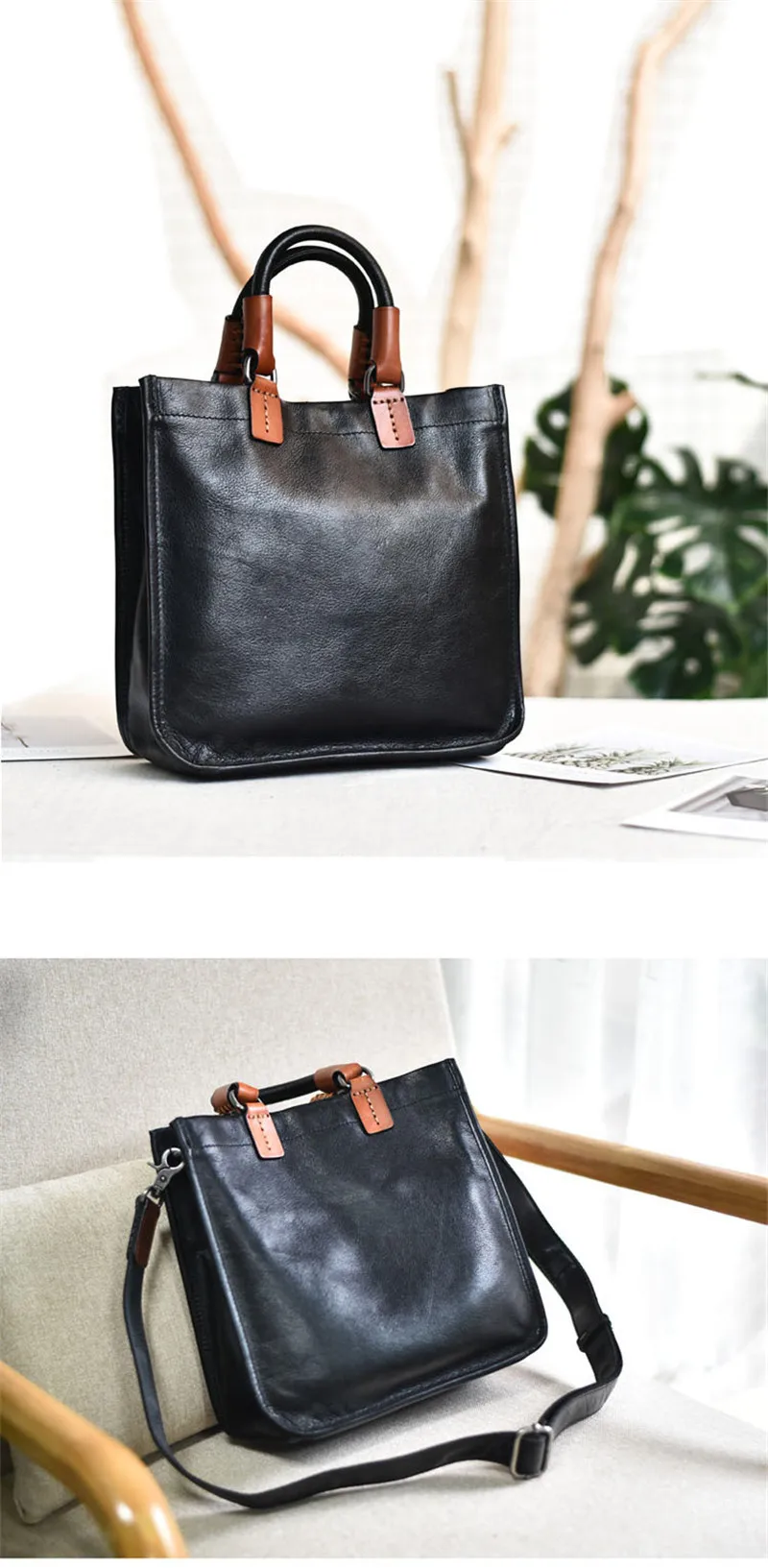 PNDME Retro Literarische Luxus Natürliche Echte Leder frauen Handtasche Einfache Damen Wochenende Täglichen Party Echtes Rindsleder Schulter Tasche – Detail 11
