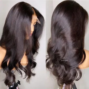Body Wave Full Lace Wig Brazilian Remy Human Hair Pre Plucked Glueless Full Handtied Lace Wig With Baby Hair 1
