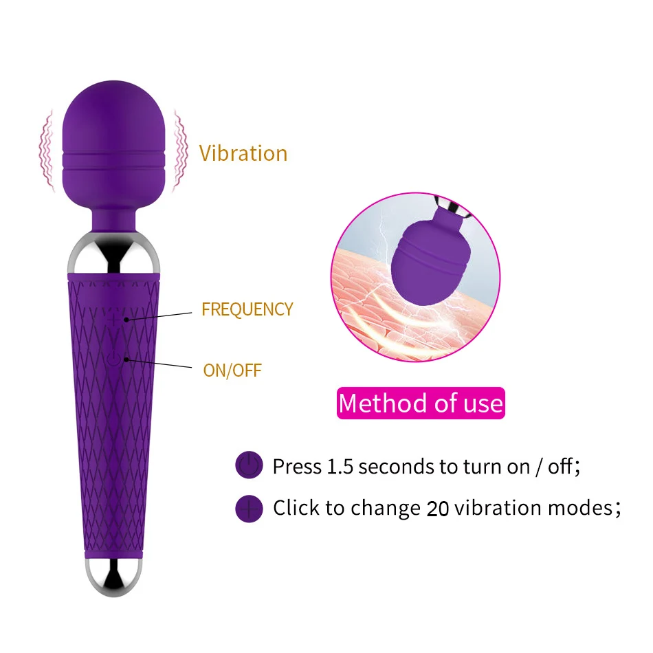 Vibrator Clitoris G Spot Stimulator Sex Toys for Women Personal Body Massager Adult Sex Product 20 Speeds