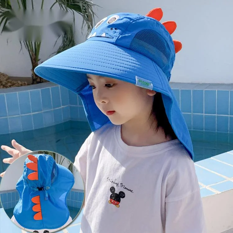 Children's hat summer sun protection fisherman's hat UV protection boy's big eaves girl's Baby Beach Sun Hat thin style