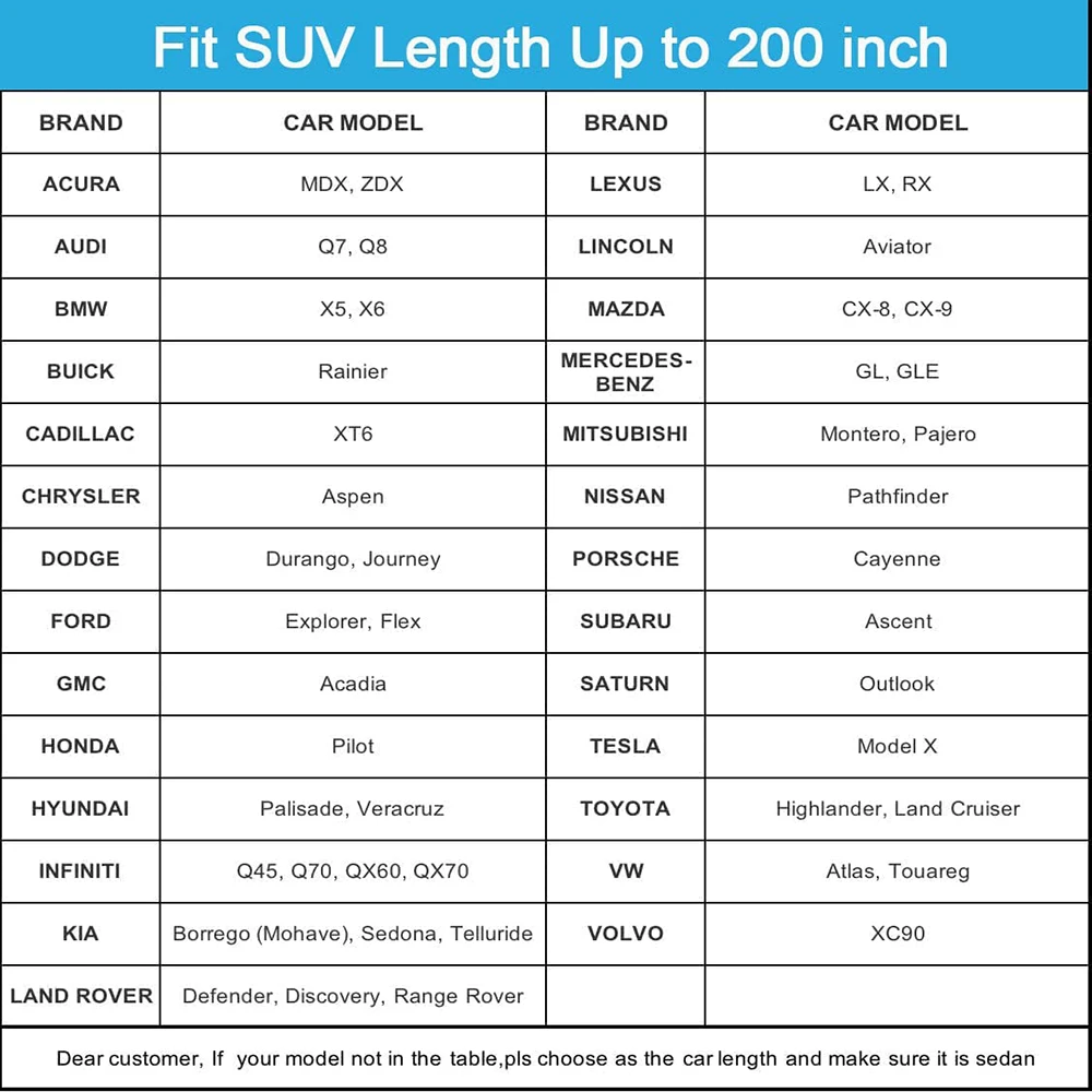 Universal Waterproof Car Cover All Weather Rain Snowproof Protection Windproof Outdoor Full Car Cover For SUV Length Up to 200'' waterproof car cover