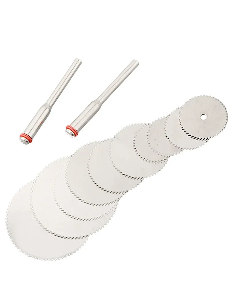 Mini Circular Saw Blade Carbon Steel Rotating Tool Cutting Discs 12pcs Mandrels Woodworking-Tools Cutting Wood Plastic Mini Saw Blades